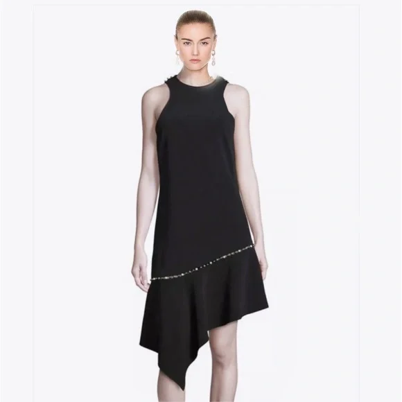 Jonathan Simkhai Women's Beaded Asymmetrical Dress - Black - Size 4